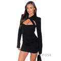 Afnan Twisted Bodycon Mini Dress [1YXYM2N8]