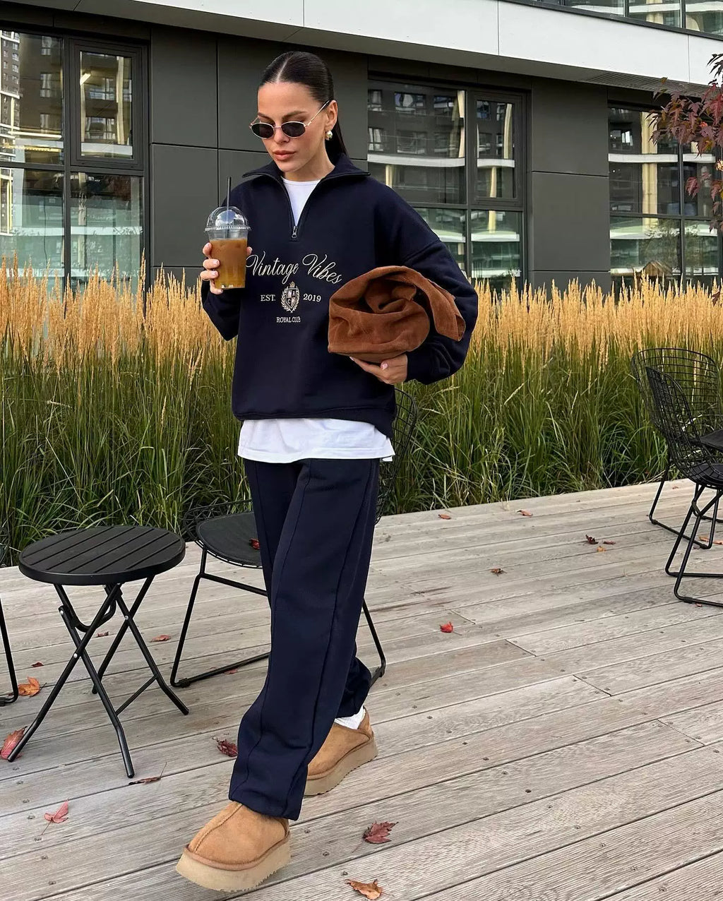 LaPose - Ahuva Vintage Vibes Quarter Zip Sweatshirt
