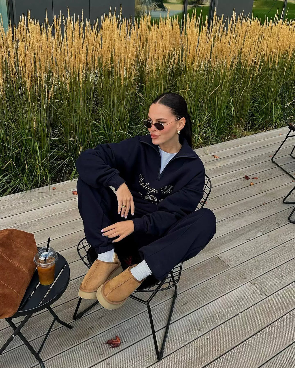 LaPose - Ahuva Vintage Vibes Quarter Zip Sweatshirt