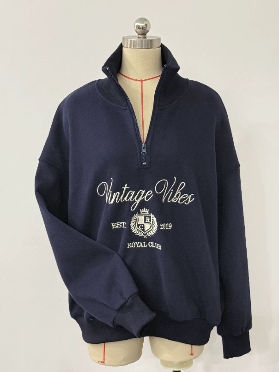 LaPose - Ahuva Vintage Vibes Quarter Zip Sweatshirt
