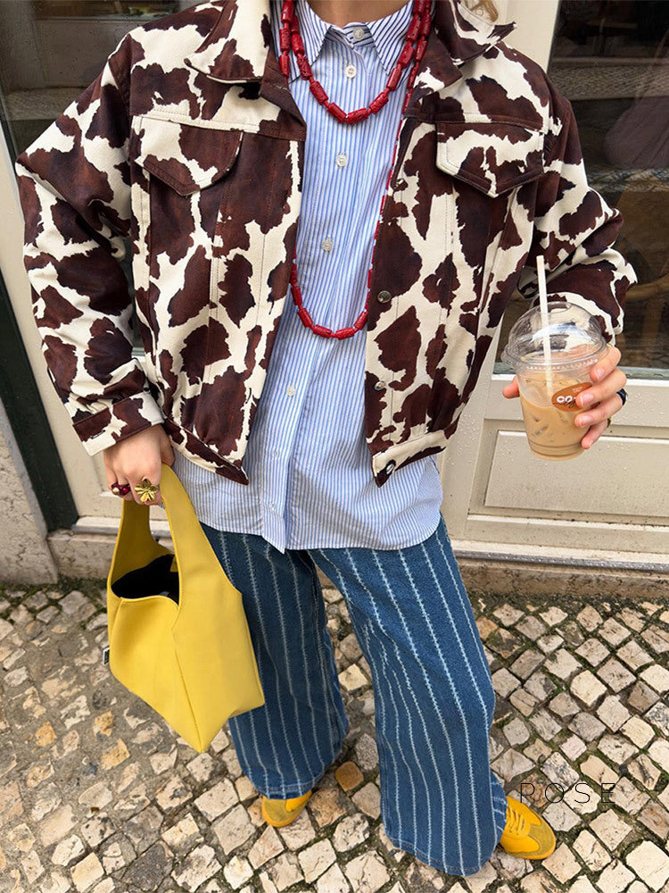Ailyn Printed Lapel Jacket [IY7CO3B1]