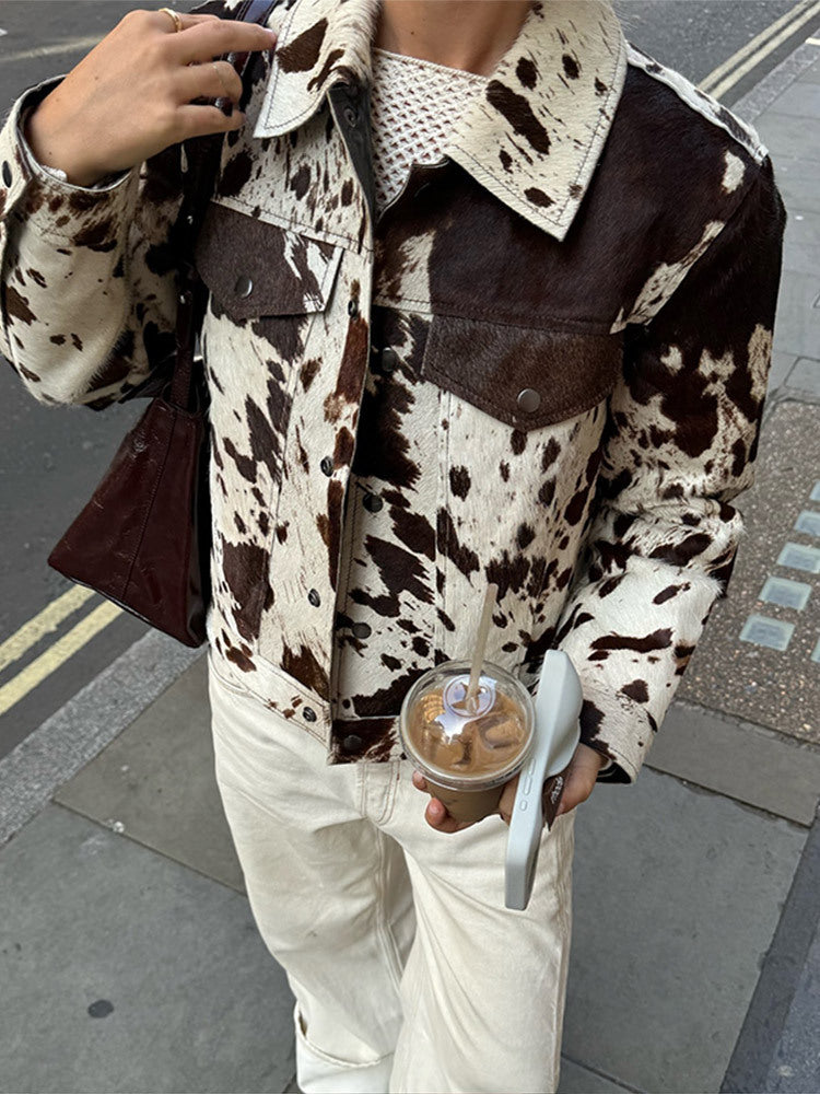 Aira Printed Lapel Jacket [XZUNCR7V]