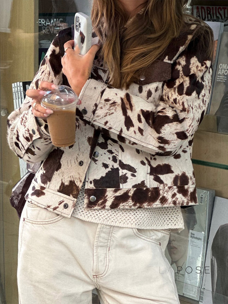 Aira Printed Lapel Jacket [9Q38UFNF]