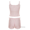 Aishwarya Ruffle Knit Short Set [VEFVDUN4]