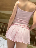 Aishwarya Ruffle Knit Short Set [TUQEGX5A]