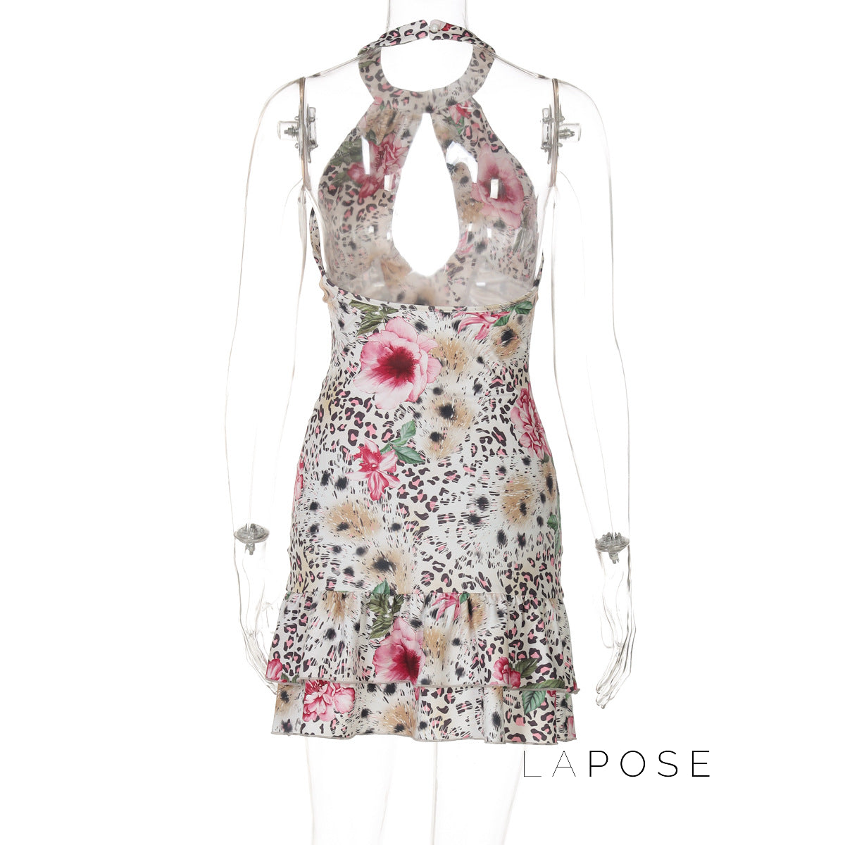 Aislyn Leopard Halter Mini Dress [FCR4GXU1]