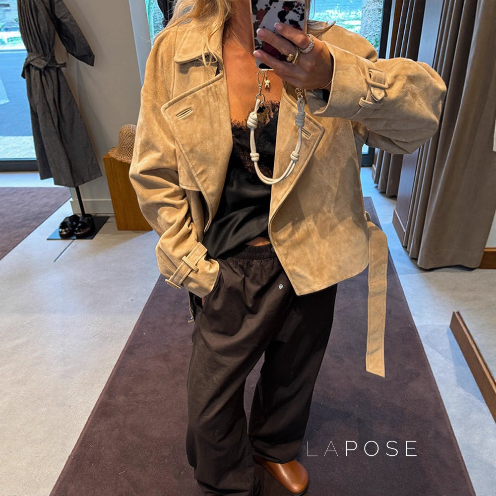 Aixa Belted Lapel Jacket [EEZ6XN6B]