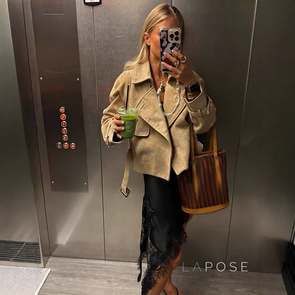 Aixa Belted Lapel Jacket [1ZIB4A5B]