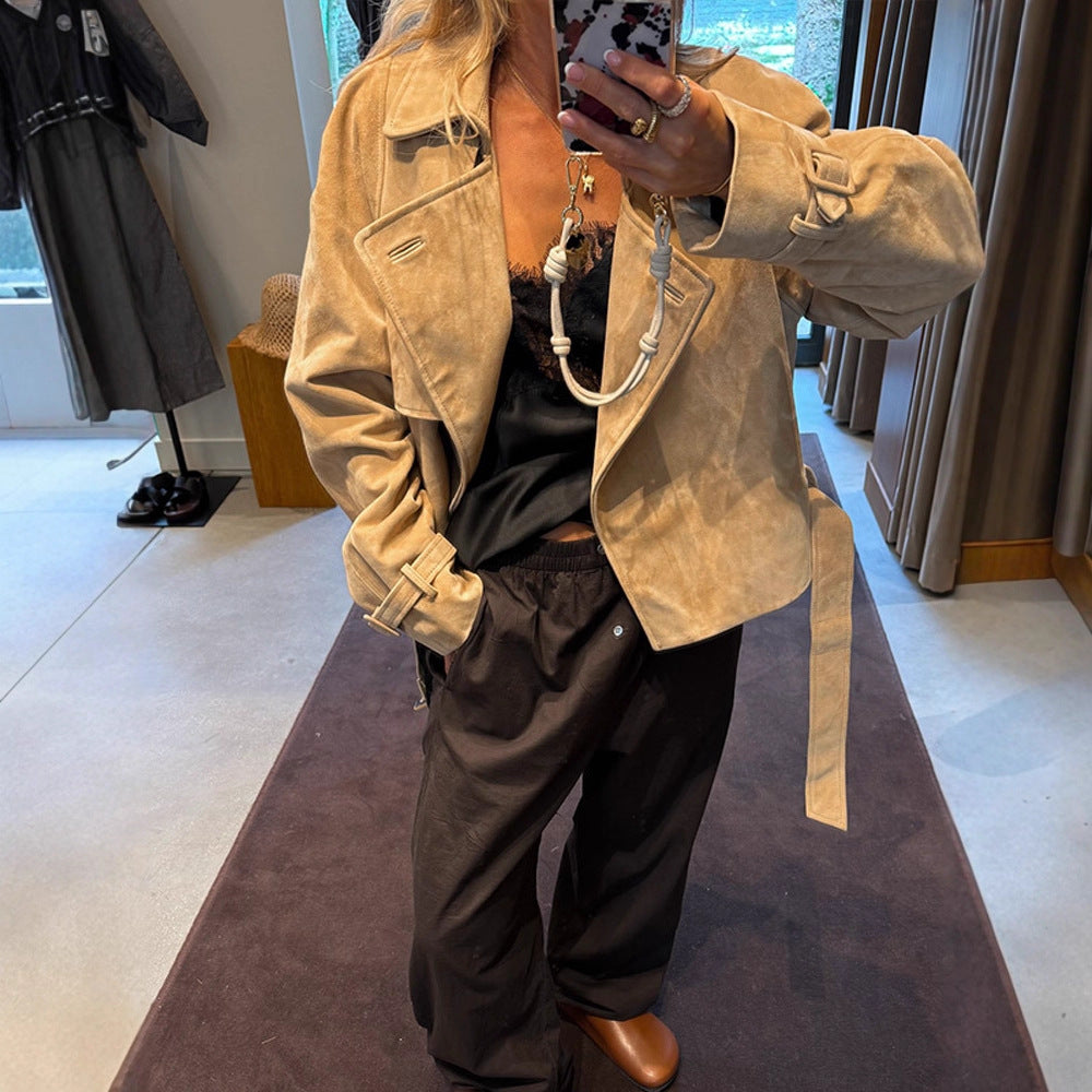 Aixa Belted Lapel Jacket [0Y2O1HTI]