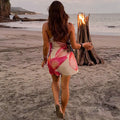 Akari Floral Draped Halter Dress