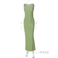 Akilah Shiny Backless Slit Dress [6E3VIO3I]