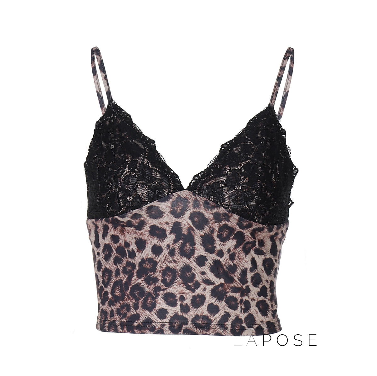 Alania Leopard Print V-Neck Crop Top [RSST0WRE]
