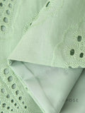 Alaura Green Embroidered Skirt Set [P1VHOBOI]