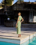 Alaura Green Embroidered Skirt Set [0JHHJ5IS]