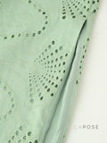 Alaura Green Embroidered Skirt Set [M5PN1VJR]