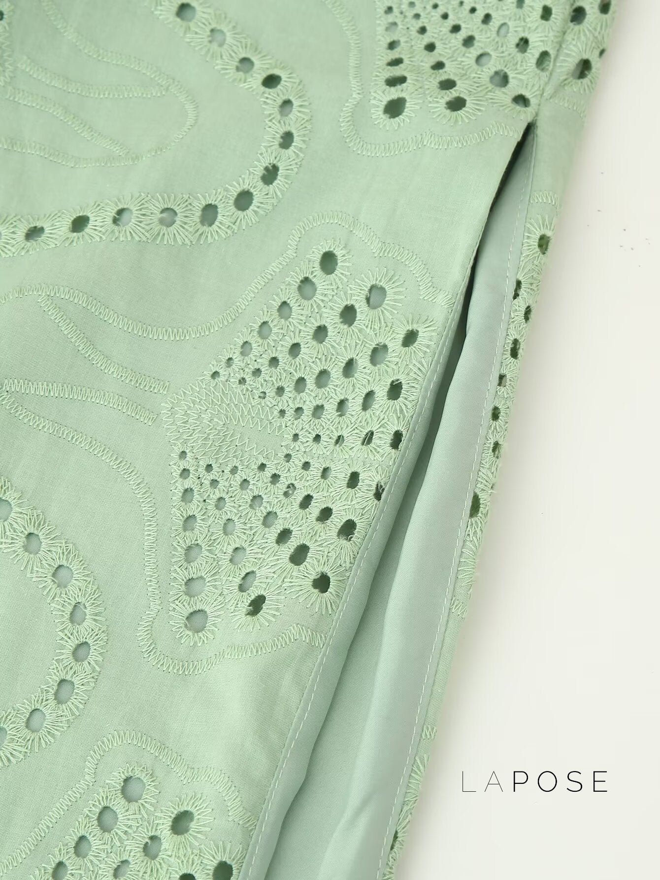 Alaura Green Embroidered Skirt Set [M5PN1VJR]