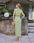 Alaura Green Embroidered Skirt Set [N8MW4OU4]