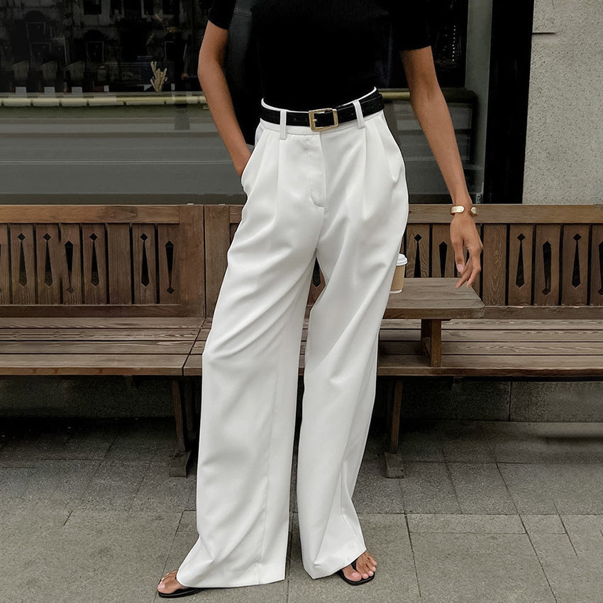 Alaura High-Waisted Straight Pants [W9W9GJOH]