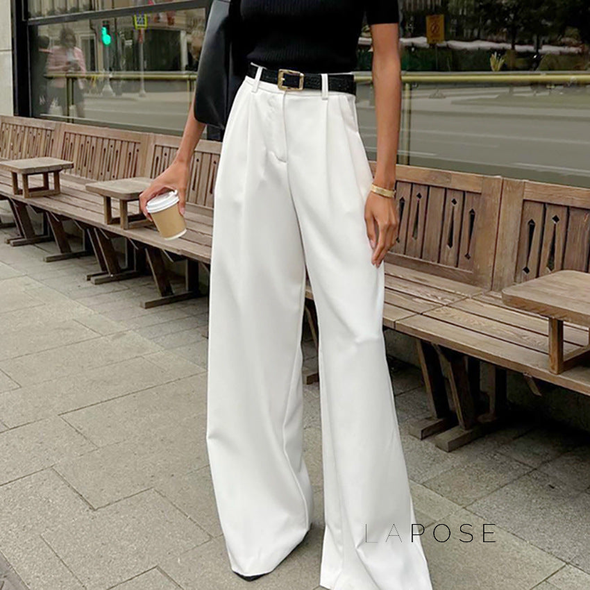 Alaura High-Waisted Straight Pants [S0WGTSY0]