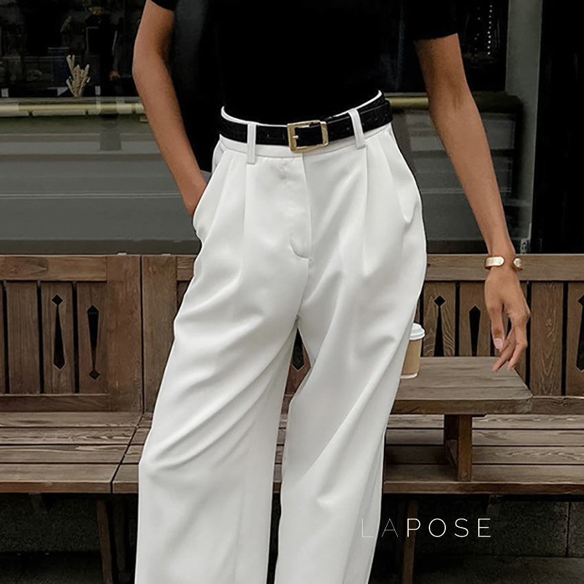 Alaura High-Waisted Straight Pants [263IO3YK]