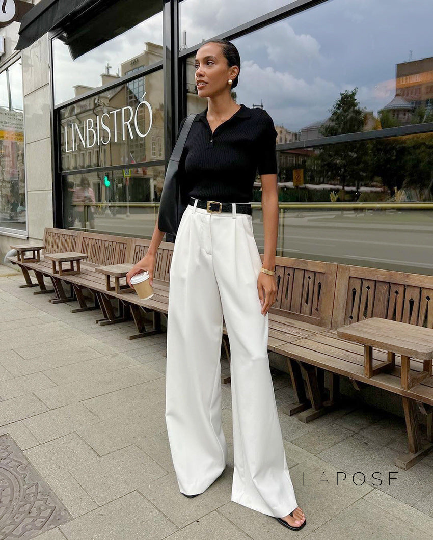 Alaura High-Waisted Straight Pants [1U8OTQVT]
