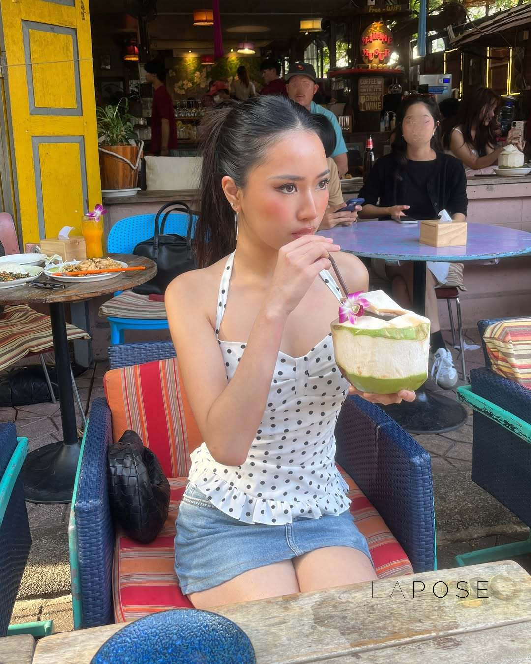 Alaura Polka Dot Halter Top [P3AY7NIR]