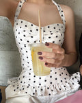 Alaura Polka Dot Halter Top [IHYR4Q8C]