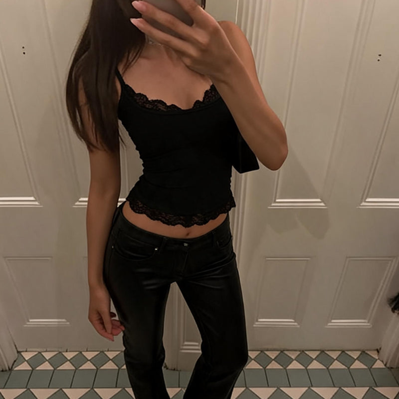 LaPose - Alayah Lace Trim Camisole Top