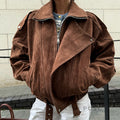 Alayiah Retro Faux Suede Jacket [V6YOGOL7]