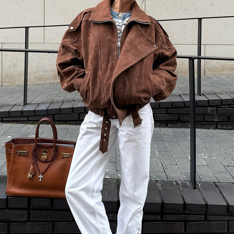 Alayiah Retro Faux Suede Jacket [JCSIOTRS]