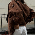 Alayiah Retro Faux Suede Jacket [68NMW2LJ]