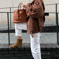 Alayiah Retro Faux Suede Jacket [YVIN1PBW]