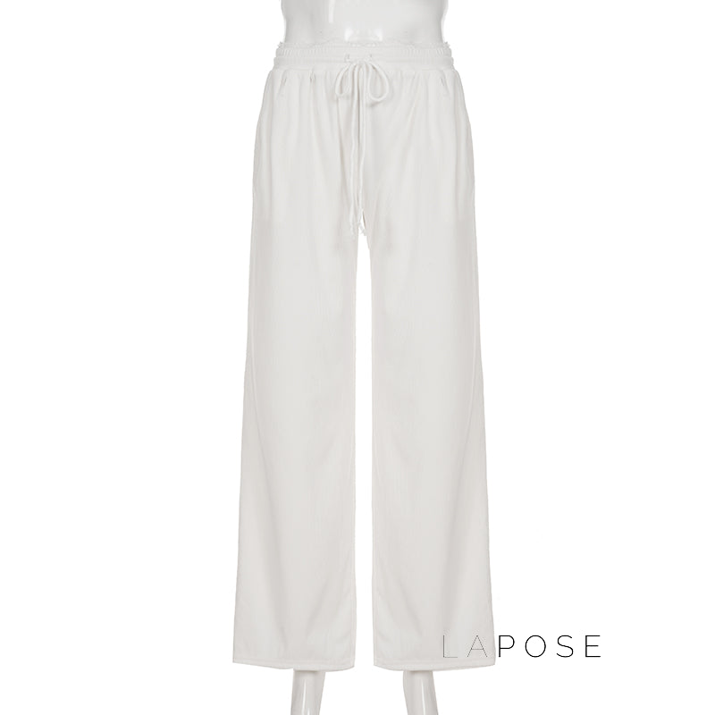 Alba Lace Patchwork Corduroy Pants [SW9T11EX]