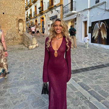 Alea Knit Bodycon Maxi Dress [MR65ZR22]