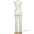 Aleah Ribbed Floral Pant Set [RHD7X45O]