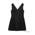 Aleen Ruched V-Neck Mini Dress [ZZUJRY1L]