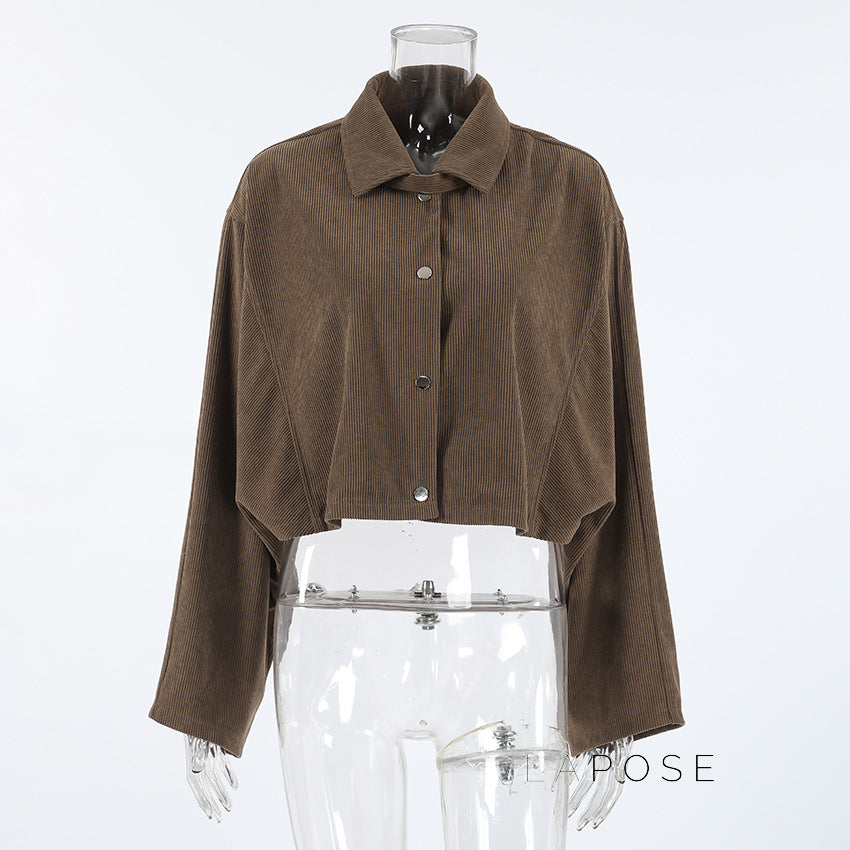 Aleeyah Cropped Corduroy Jacket [BENTPIEY]