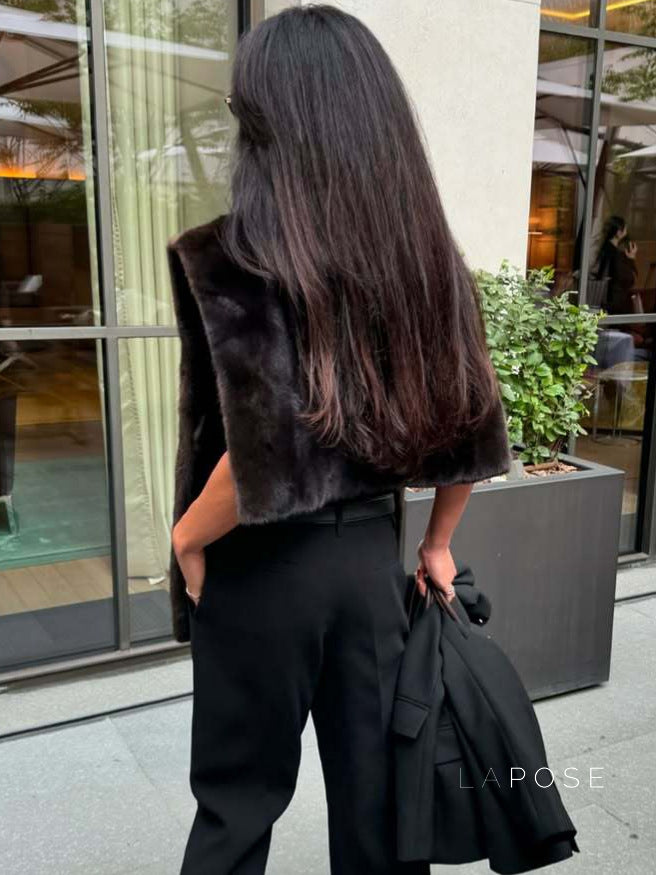 Aleiyah Faux Fur Vest [5O6IJFXK]