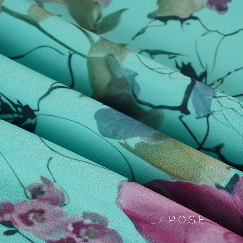 Aleya Green Floral Maxi Skirt [CSDR4PN9]