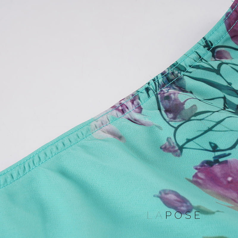 Aleya Green Floral Maxi Skirt [TZIJWG5Y]