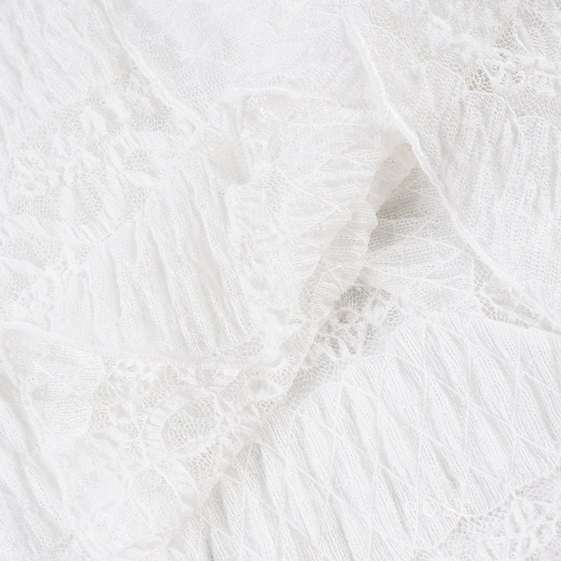 Alianny Eyelet Lace Midi Skirt