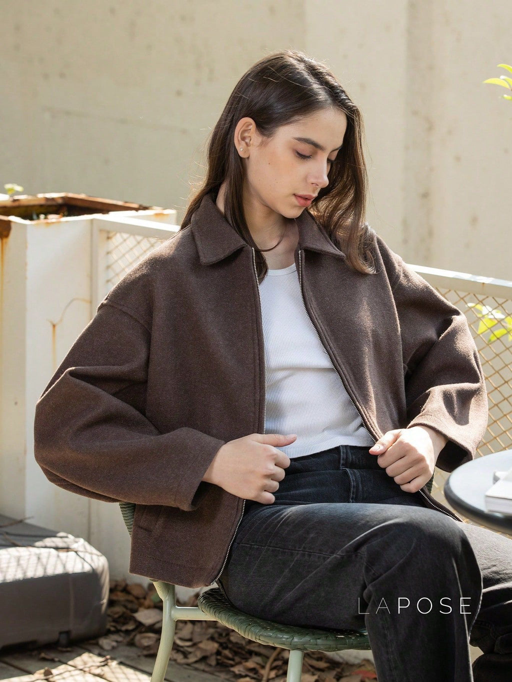 Alice Wide-Zip Wool Jacket [NLX07R8J]