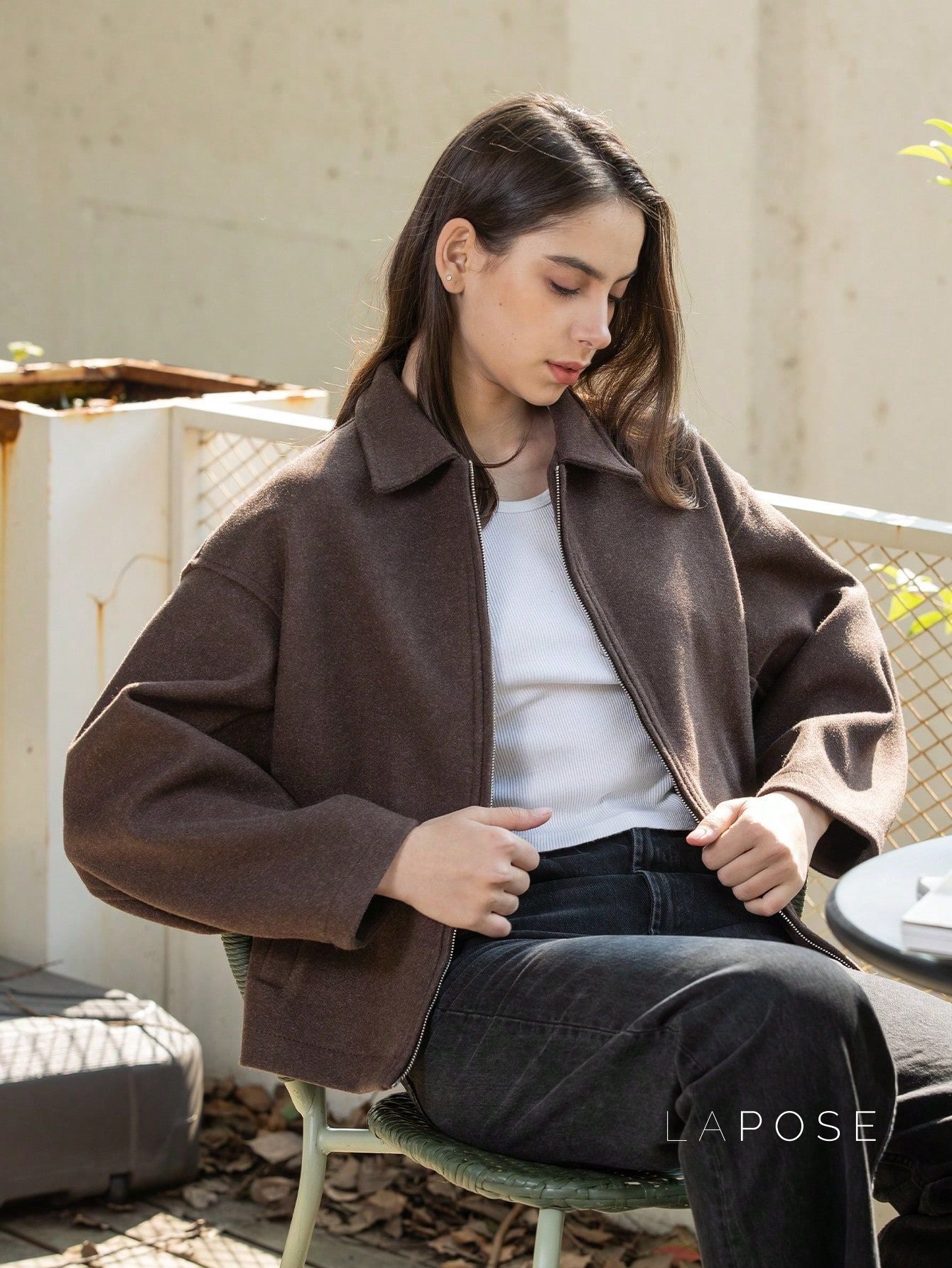 Alice Wide-Zip Wool Jacket [NLX07R8J]