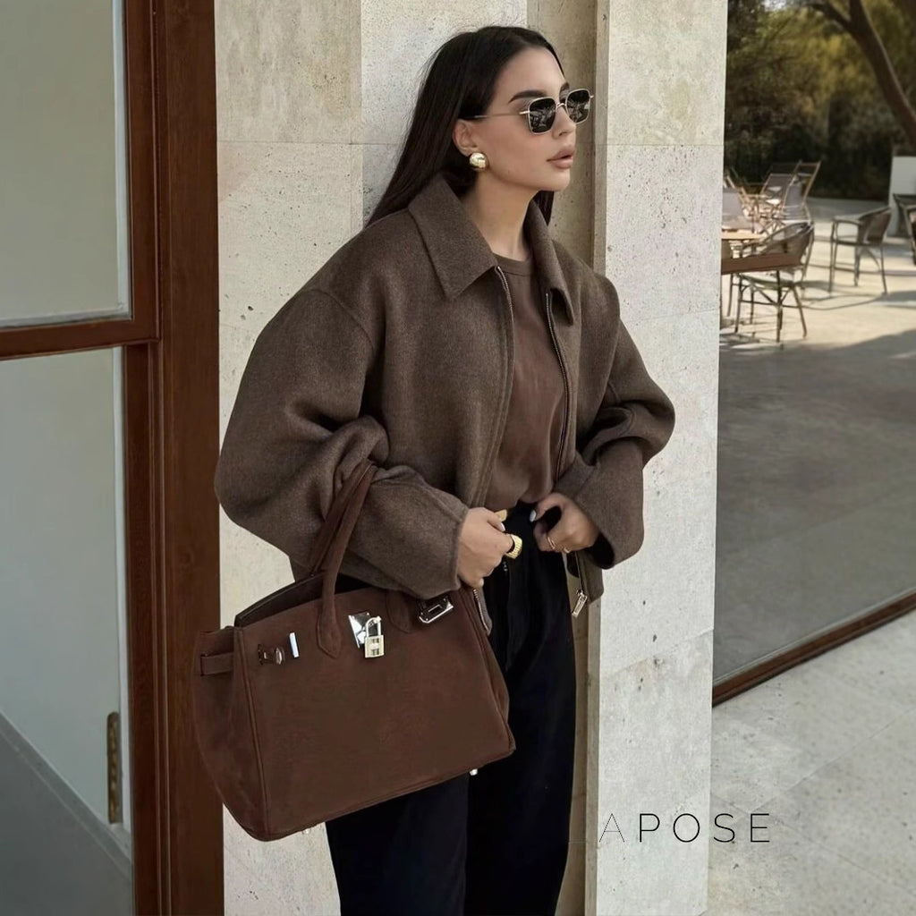 Alice Wide-Zip Wool Jacket [B33R8SGE]