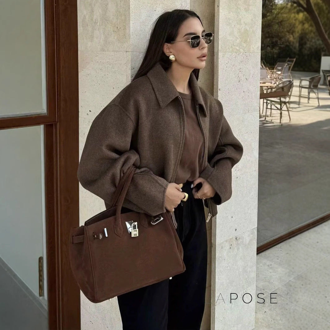 Alice Wide-Zip Wool Jacket [B33R8SGE]