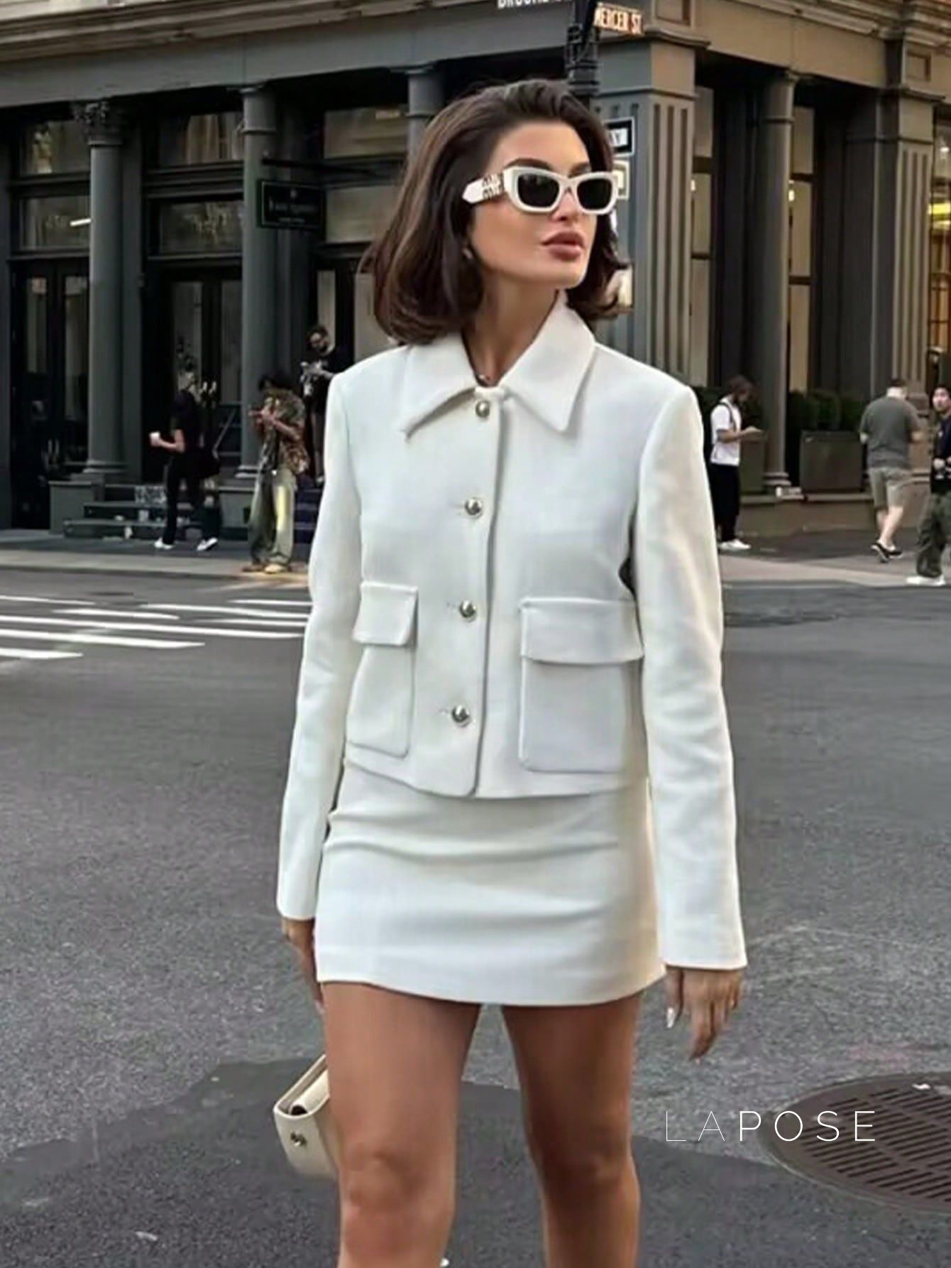 Alicia Cropped Lapel Jacket [6OE1T4R1]