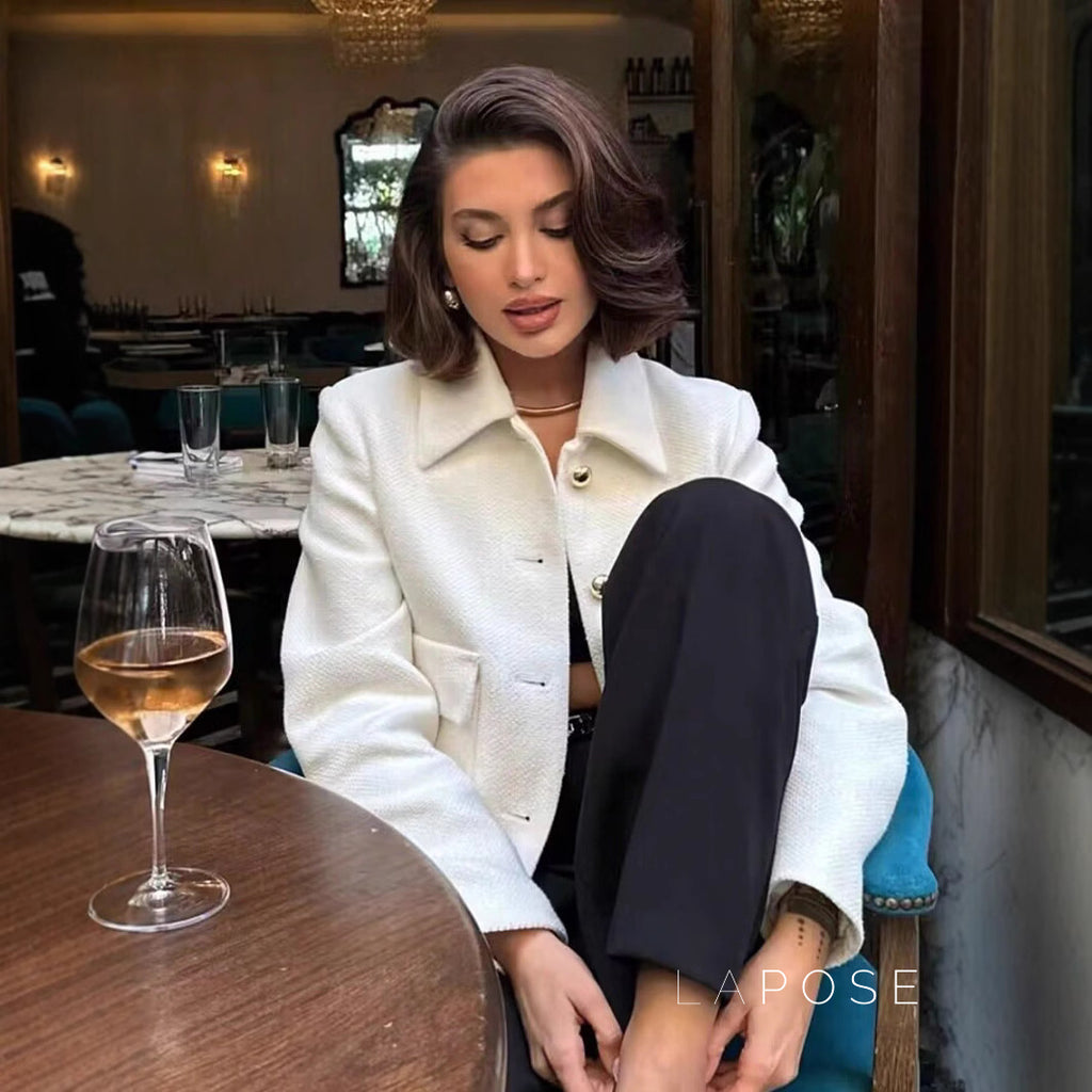 Alicia Cropped Lapel Jacket [K27FMDOD]