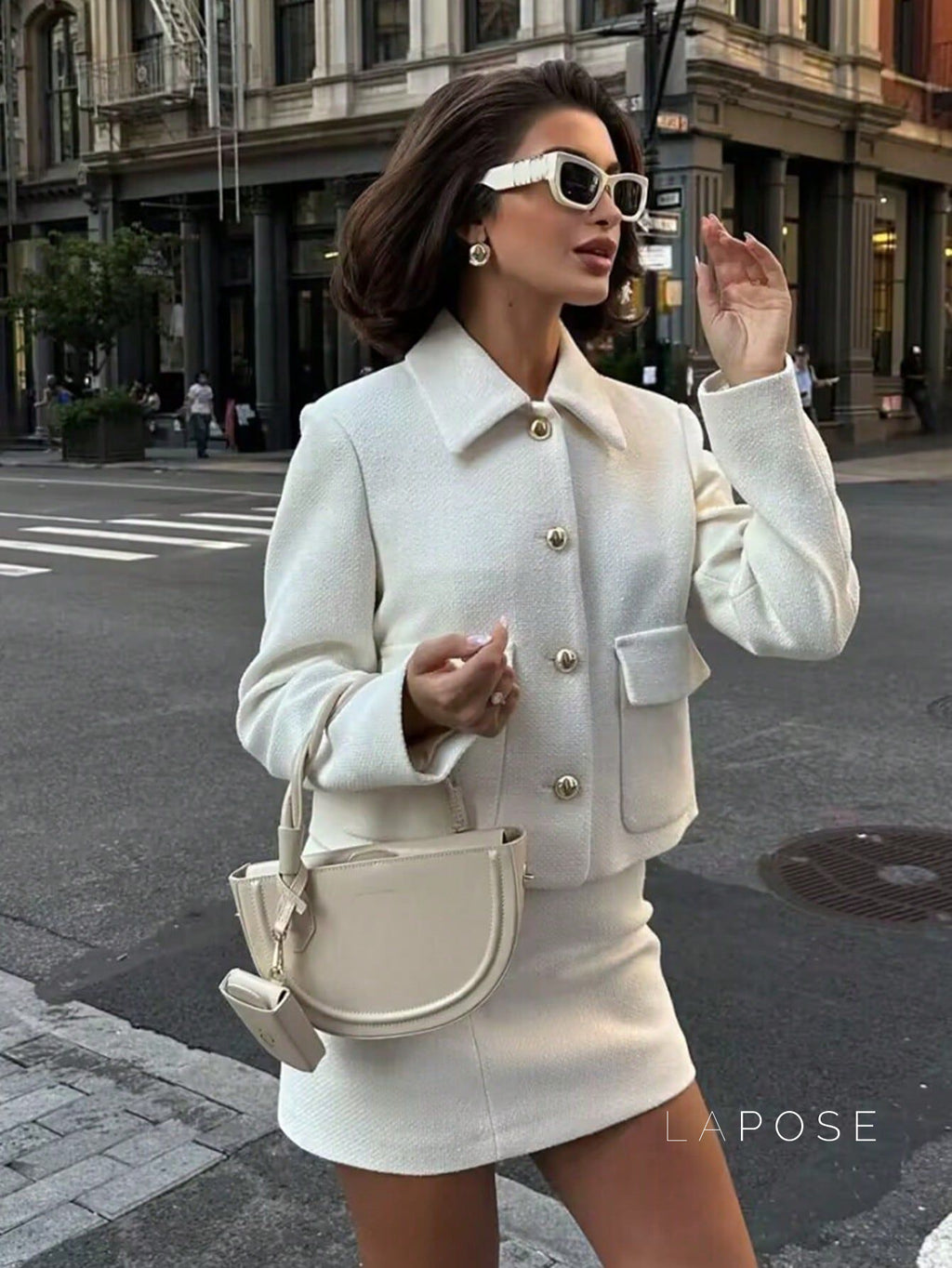 Alicia Cropped Lapel Jacket [W1FE90IO]