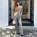 Alisa Mesh Graphic Crop Top