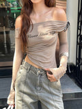 Alisa Mesh Graphic Crop Top